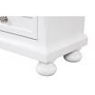 Sleek White Chest with Rounded Base